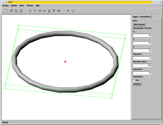 cerce en 3D avec contour